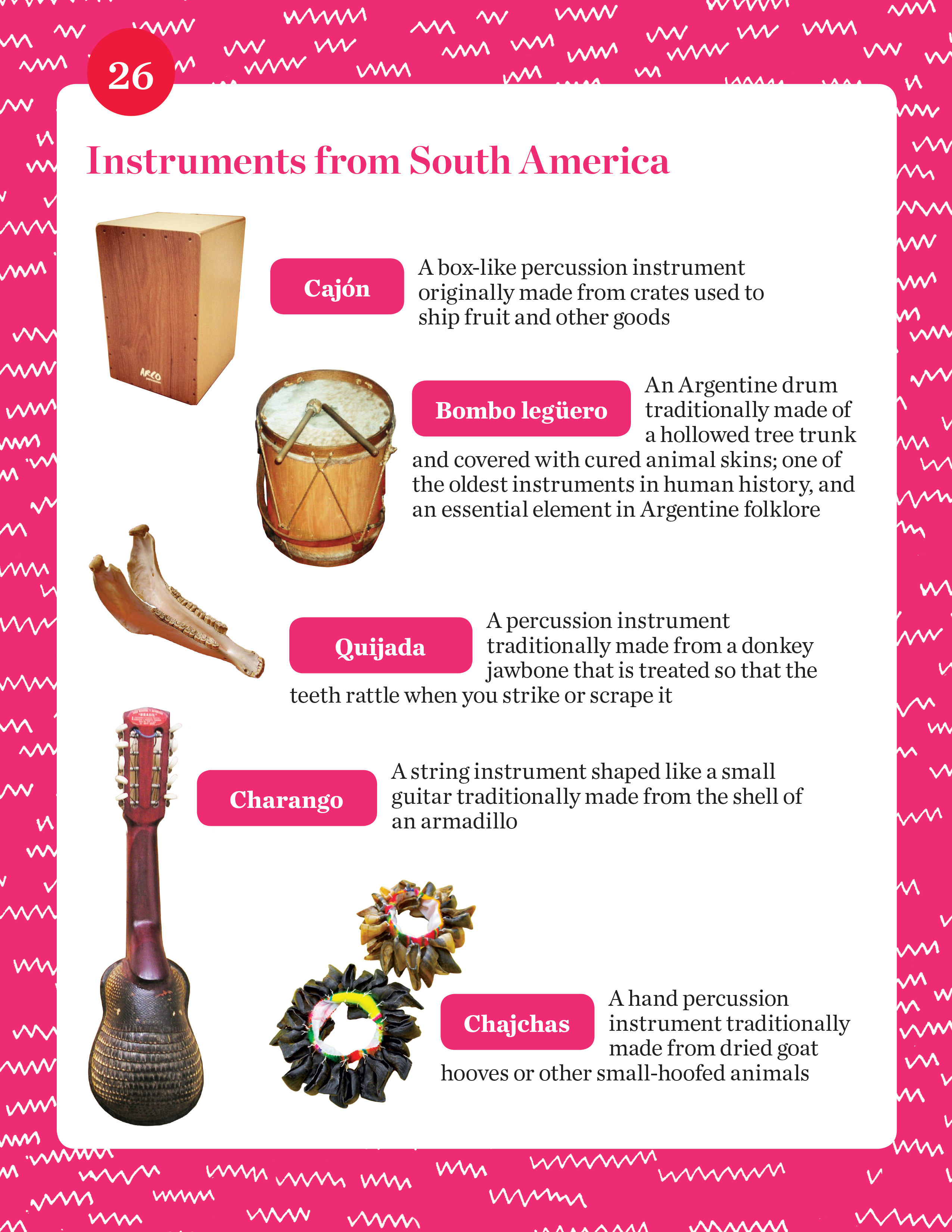 Instruments from South America