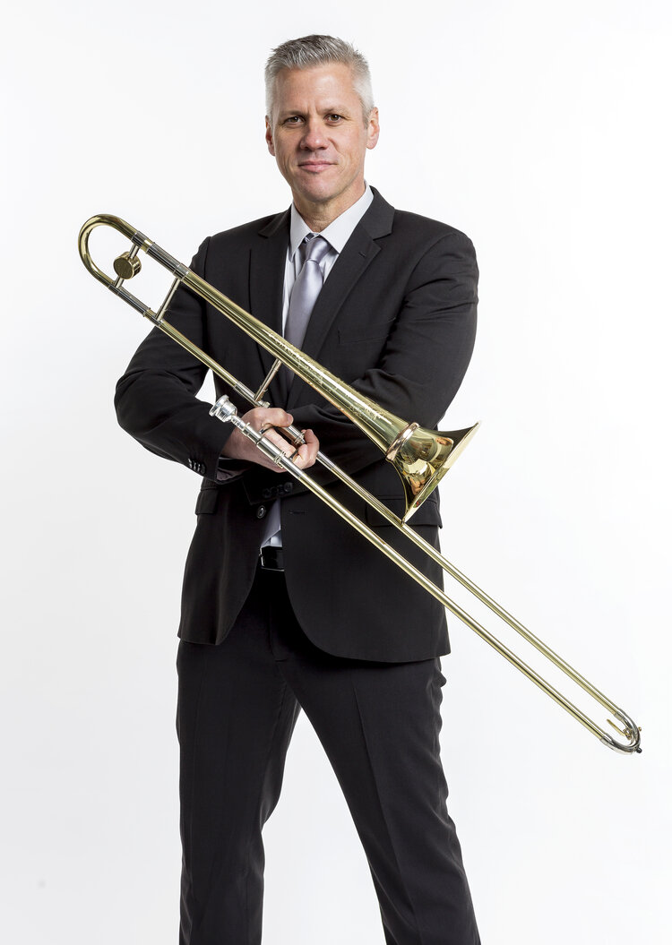 Marshall Gilkes with trombone